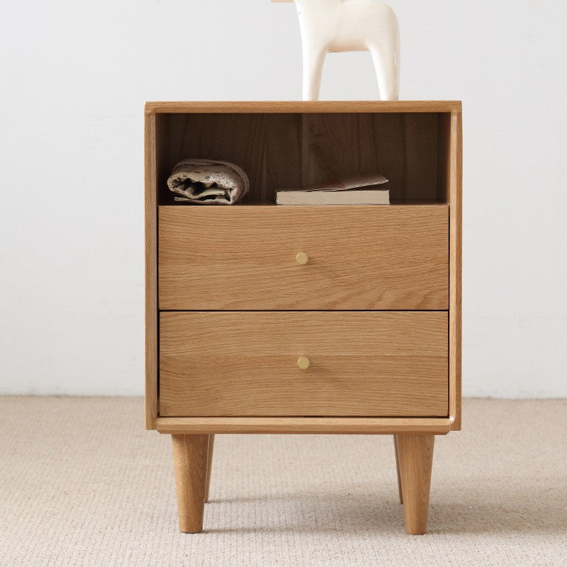 Nook Bedside Table with Shelf – Solid Oak