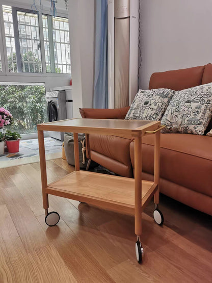 Rolling Serving Cart – Cherry Tone