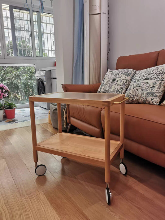 Rolling Serving Cart – Cherry Tone