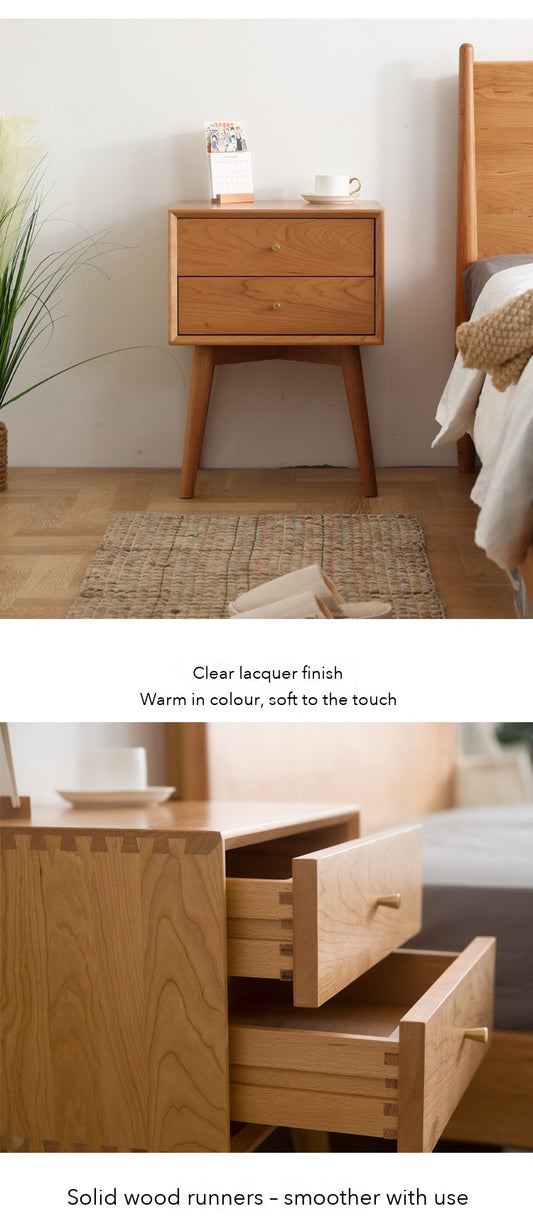 Cloud Tall Bedside Table – Solid Oak