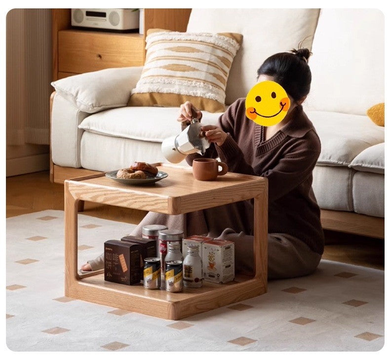 Cube Modular Side Table – Solid Oak