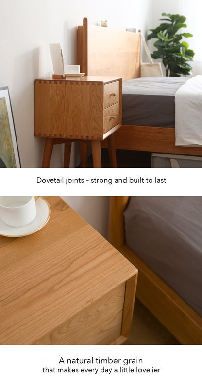 Cloud Tall Bedside Table – Solid Oak