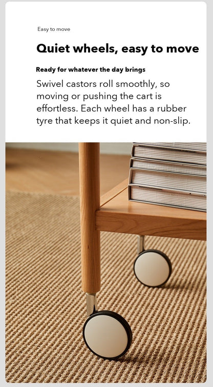 Rolling Serving Cart – Cherry Tone