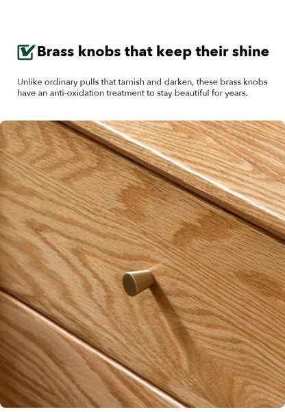 Prague 2-Drawer Bedside Table – Solid Oak