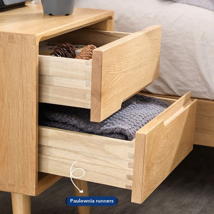 Poem Bedside Table – Solid Oak