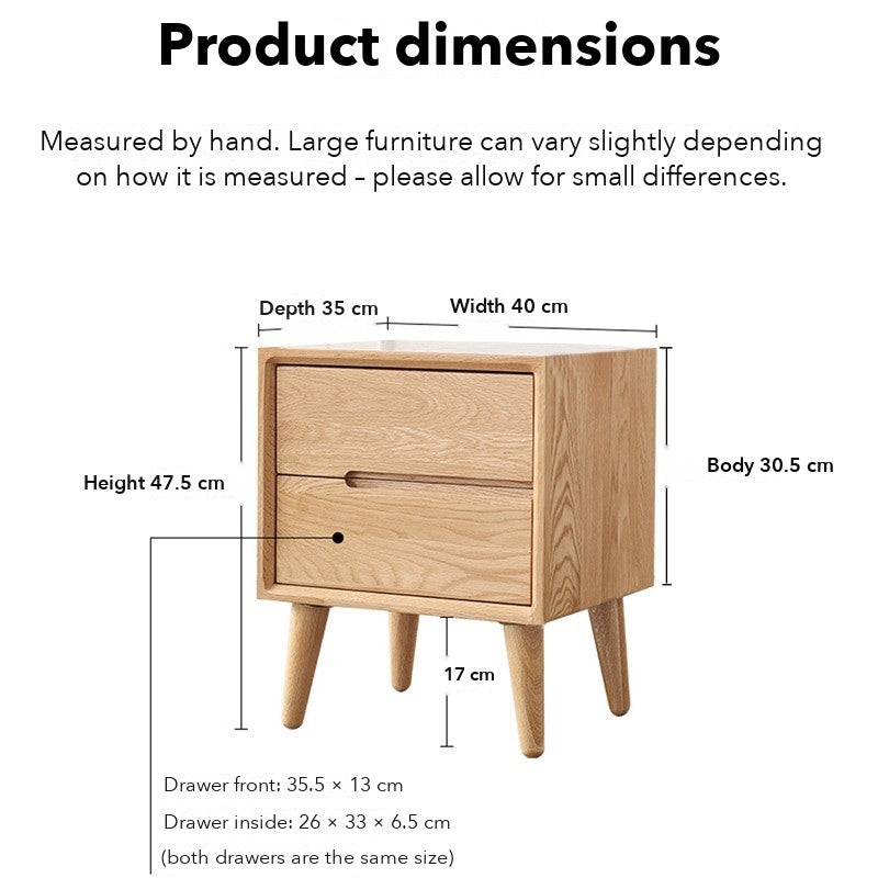 Poem Bedside Table – Solid Oak