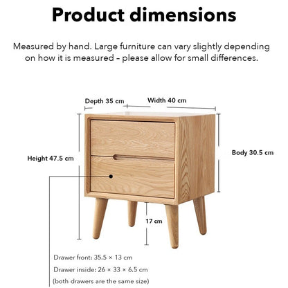 Poem Bedside Table – Solid Oak