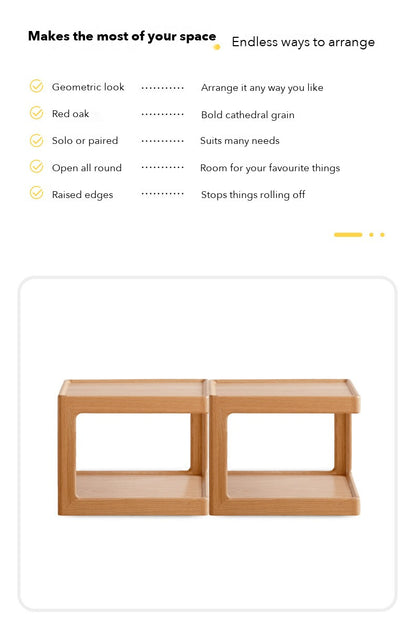 Cube Modular Side Table – Solid Oak